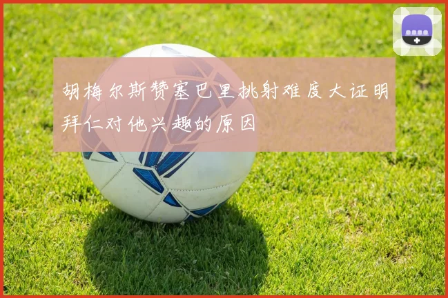 胡梅尔斯赞塞巴里挑射难度大证明拜仁对他兴趣的原因